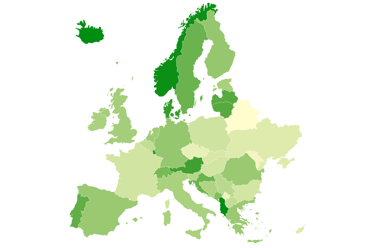 Mapped: The greenest countries in Europe